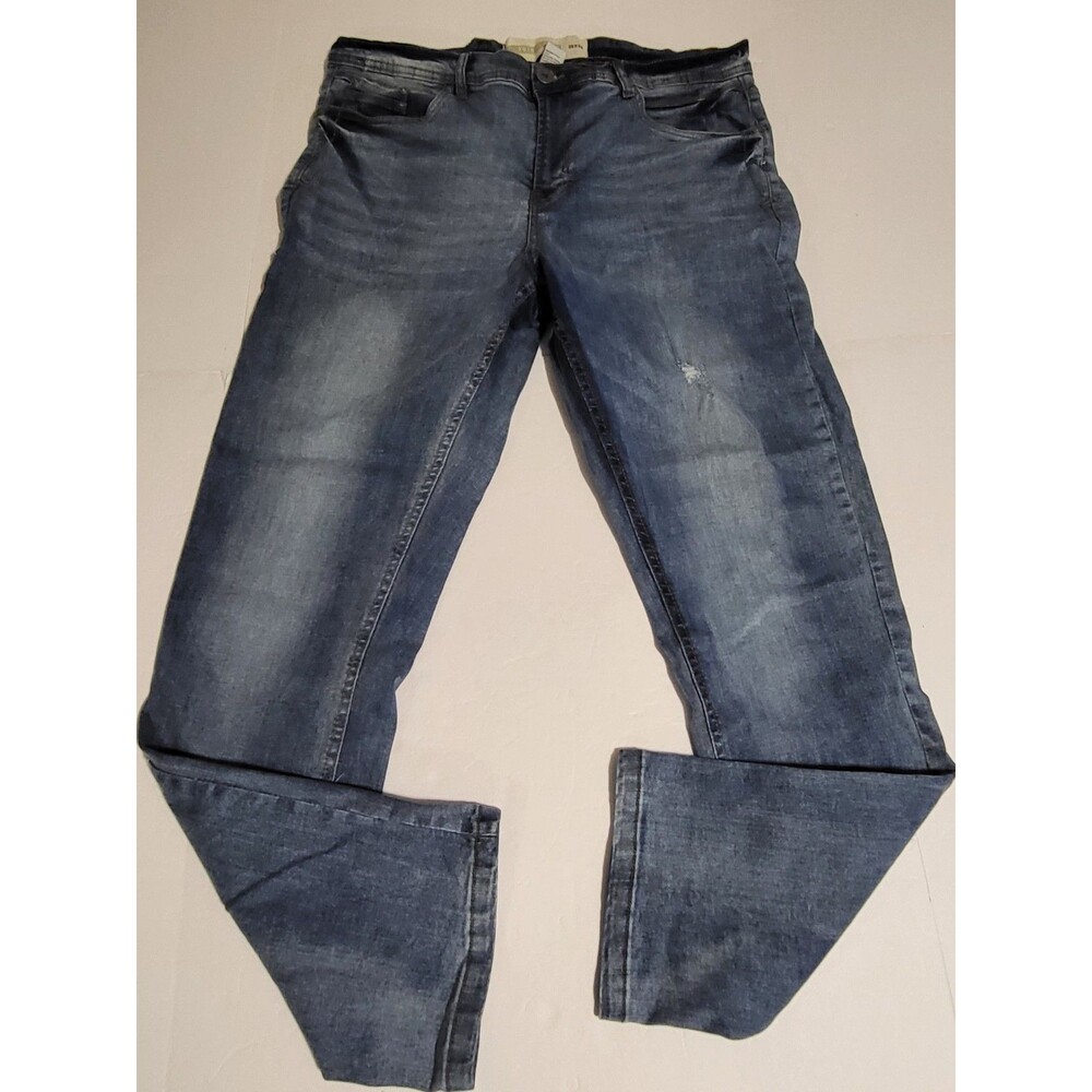 Free Planet jeans men's 36x32 straight blue stretch denim